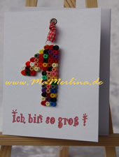 Geburstagskind Jahr, Anhänger mit Magnet, Mamerlina Bügelperlen-Geburtstagskarte